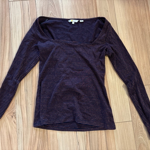Boden Long Sleeve Square Neck Top size US6 - Picture 1 of 3